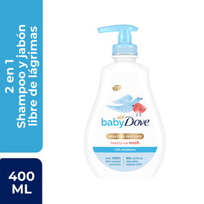 Gel de Baño 2 en 1 Rich de Baby Dove 400 ml
