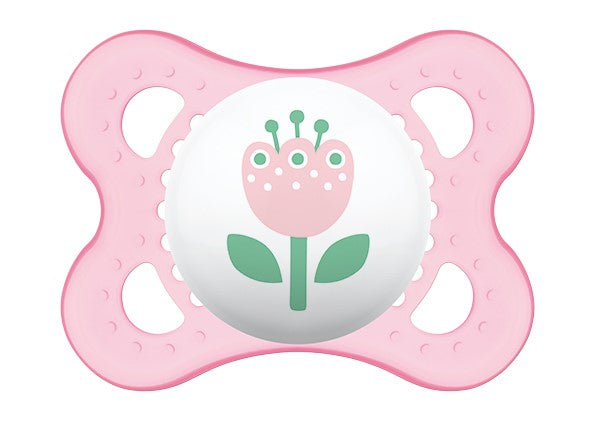 2 Chupetes Silicona Original  2-6 Meses Rosado Mam