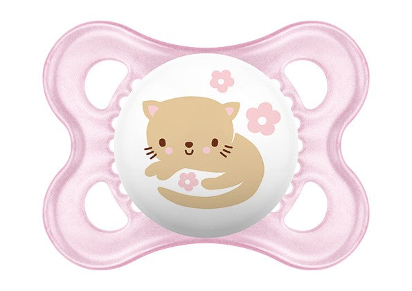 2 Chupetes Silicona Original  2-6 Meses Rosado Mam