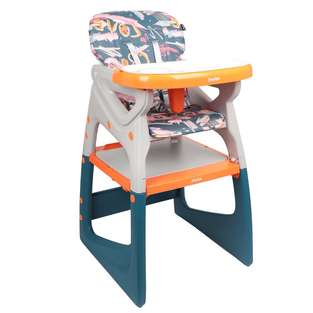 Silla de comer alta Sit-up plus naranja-azul