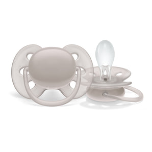 Chupete ultra soft gris 6 18m deco 1 unidad Avent