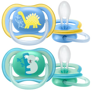 2 chupetes ultra air 18m koala dino nino Avent