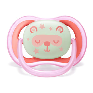 2 Chupetes Air Nocturno 6 18 Meses Niña Avent