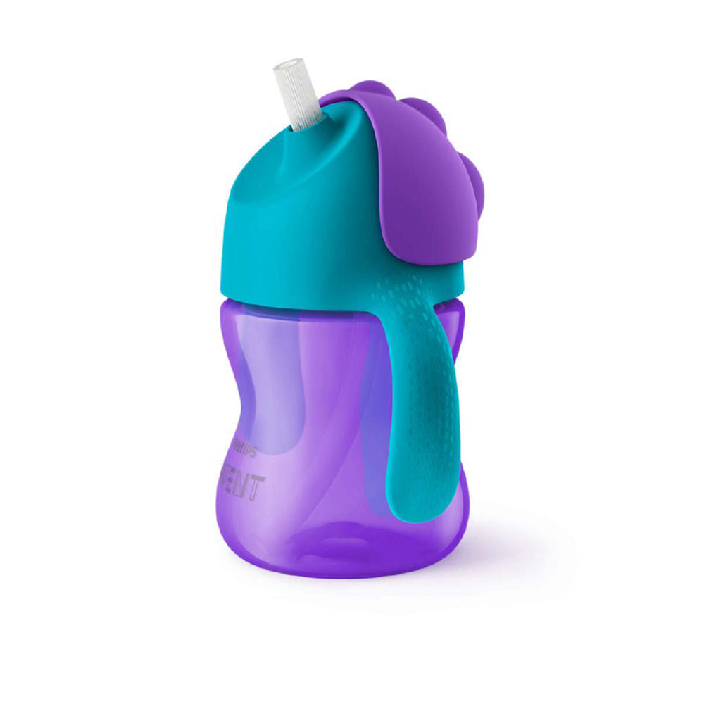 Vaso con Bombilla Flexible de 200 Ml/7 Oz Dino Niña