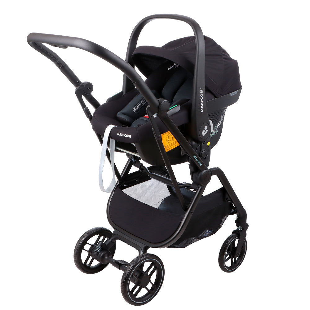 Coche Travel System Leona 2 + Cabriofix Negro Maxi Cosi