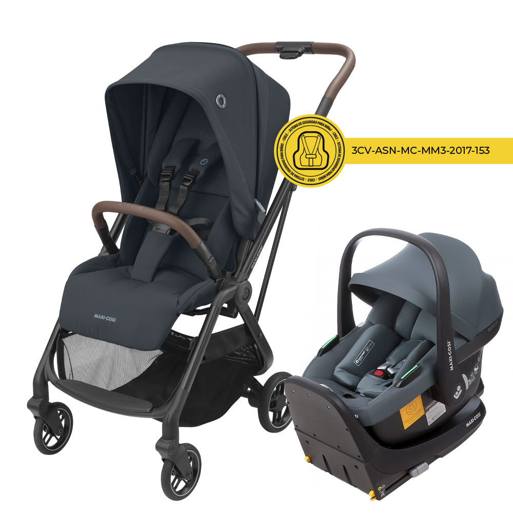 Coche Travel System Leona 2 + Cabriofix Grafito Maxi Cosi