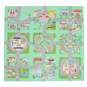 Alfombra Mat Eva Pista Ciudad 9 Pz Infanti