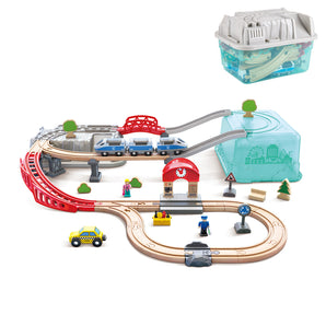 Juego De Bloques Tren De La Ciudad Hape