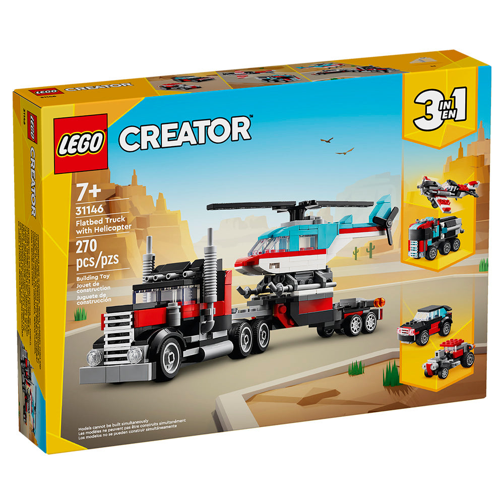 Flatbed Truck With Helicopter