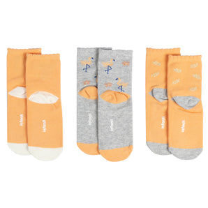 Tripack Calcetines Naranjo Niña Infanti