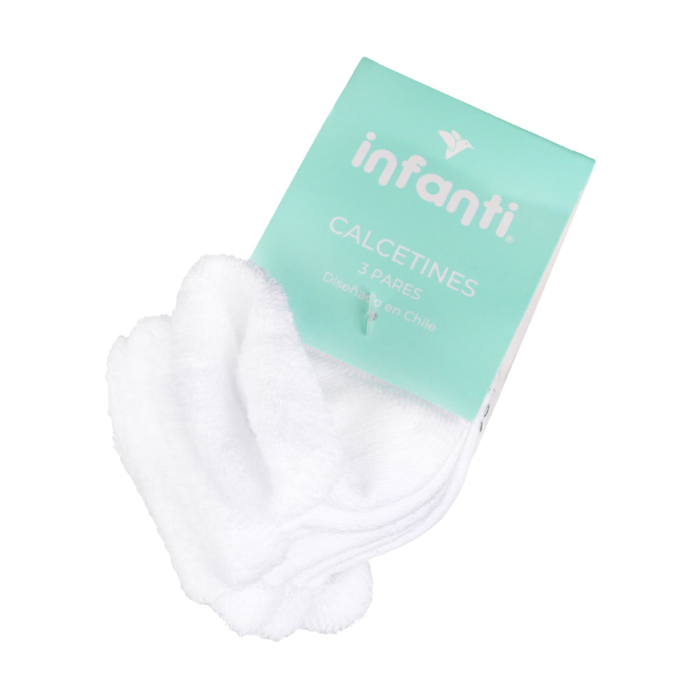 Tripack Calcetines Blancos Rn Unisex Infanti