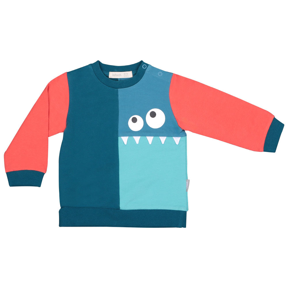 Conjunto Monstruitos Niño Franela Azul Infanti