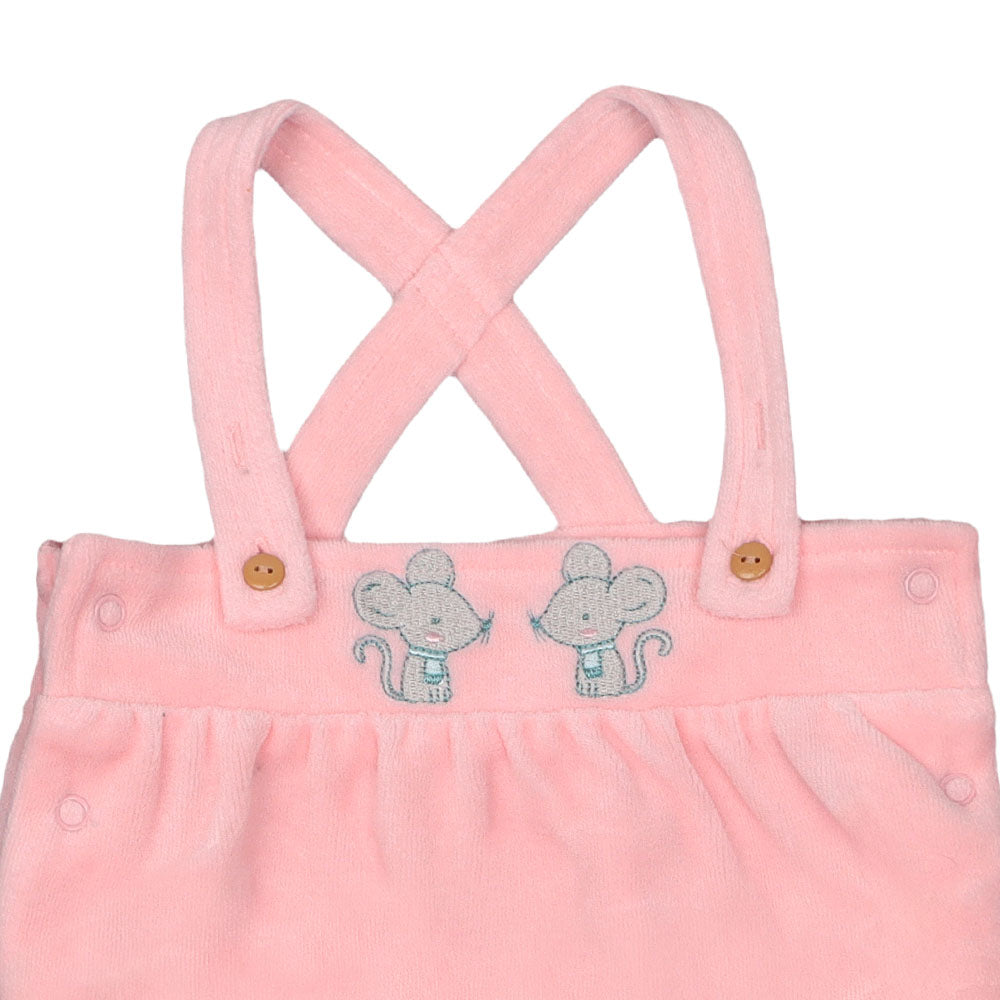 Conjunto Jardinera Bebe Ratoncito Niña Plush Infanti