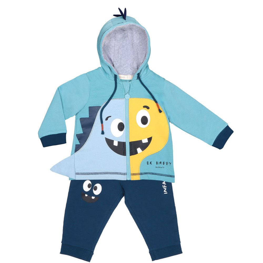 Conjunto Dino Niño Sport Franela Celeste Infanti