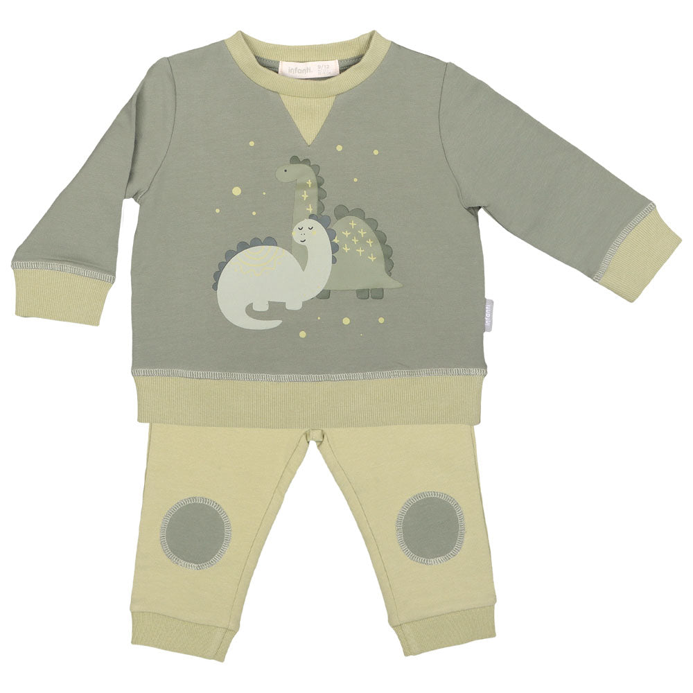 Conjunto Dino Niño Sport Franela Verde Infanti