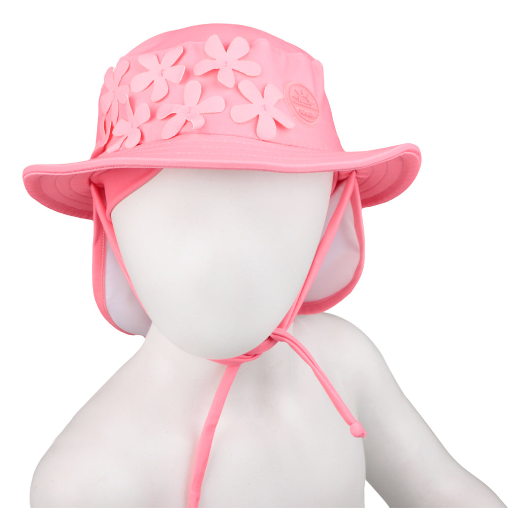 Gorro Con Protección Cuello De Playa Pfs 50 Uv Niña Infanti