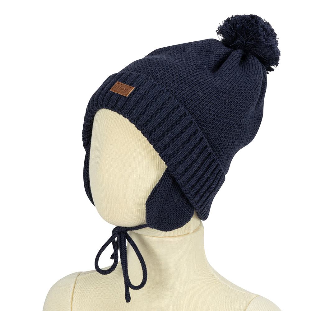 Gorro Con Pompón Azul Infanti
