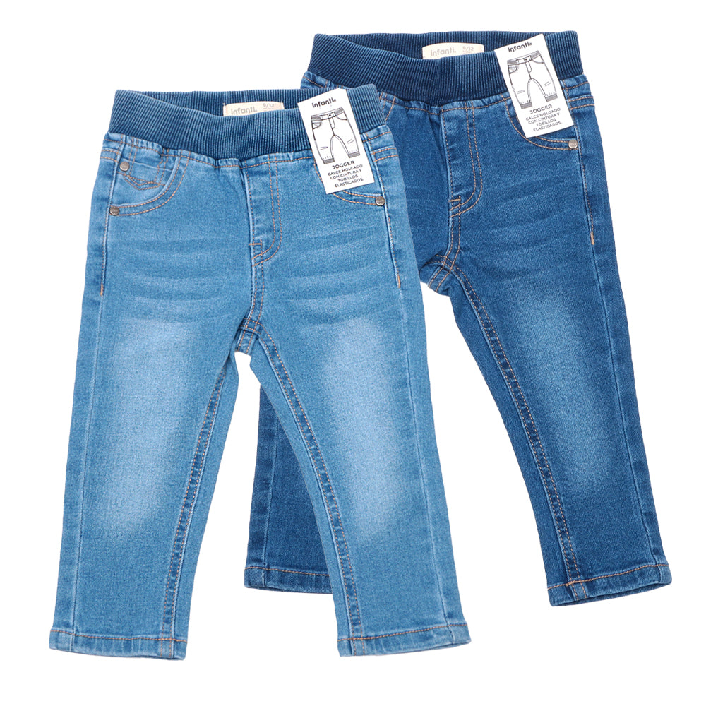 Bipack Jeans Cintura Elasticada Slim Unisex