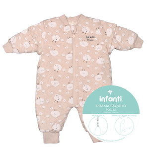 Pijama Saquito Con Mangas Y Patitas Desmontables Unisex Tog Beige Infanti