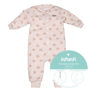Pijama Saquito Con Mangas Y Patitas Desmontables Tog 3.5 Unisex Beige Infanti