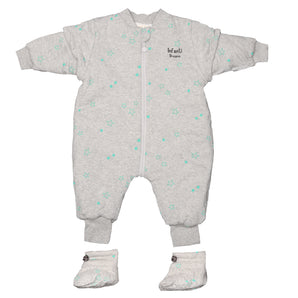 Pijama Saquito Con Mangas Y Patitas Desmontables Unisex Tog Gris Infanti