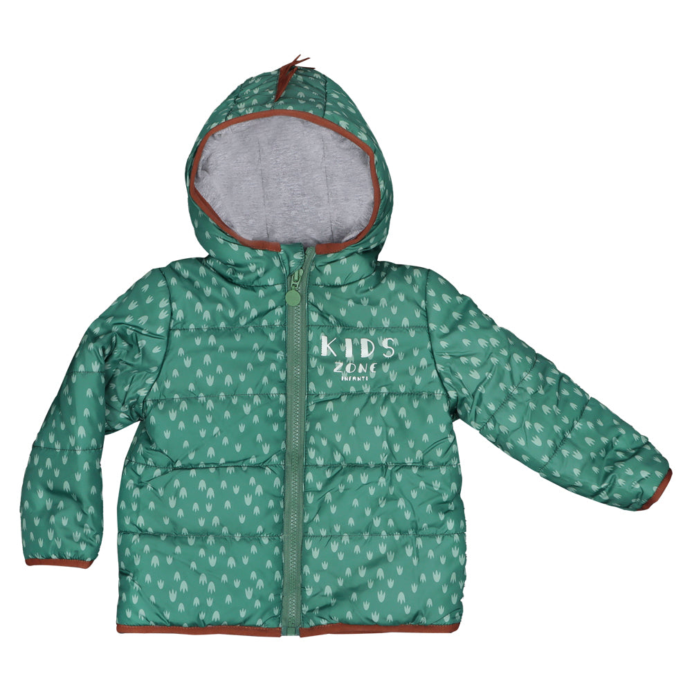 Parka Con Gorro Dino Niño Infanti Verde