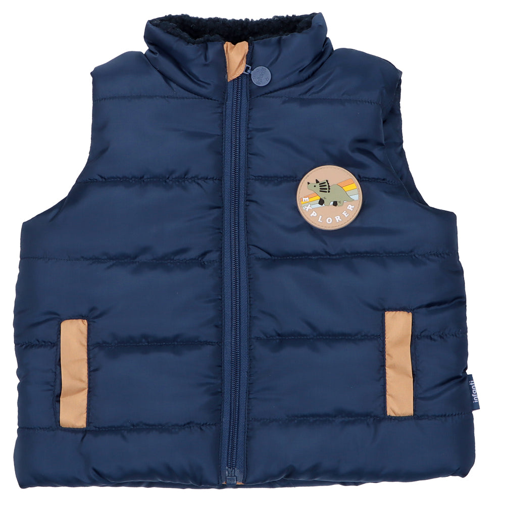 Parka Sin Manga Con Chiporro Niño Dino Infanti