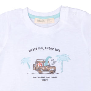 Bipack Poleras Dino Holiday Niño Algodón