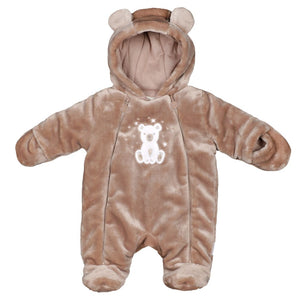 Abrigo Saquito Bebe Unisex Plush Café Infanti