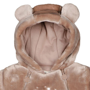 Abrigo Saquito Bebe Unisex Plush Café Infanti